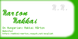 marton makkai business card